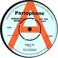 MARK ROGERS & THE MARKSMEN Bubble Pop (Parlophone) UK 1963 DEMO cs 45 (Mark Wirtz)